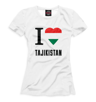 Футболка для девочек I love Tajikistan