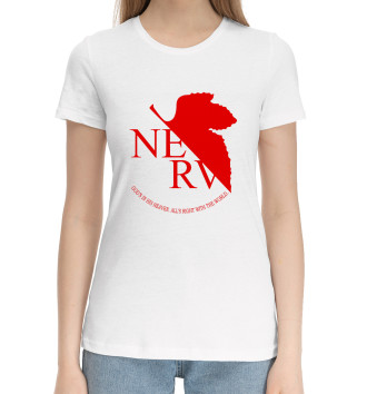Женская Хлопковая футболка Evangelion Nerv
