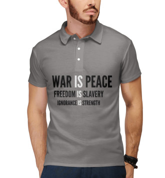 Мужское Рубашка поло Роман 1984, Война это Мир