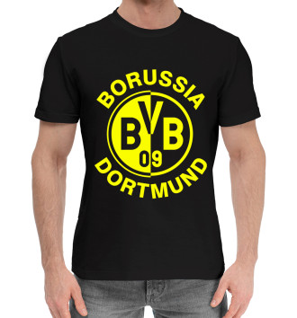 Мужская Хлопковая футболка Боруссия Дортмунд