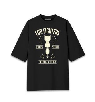 Мужская Хлопковая футболка оверсайз Foo Fighters