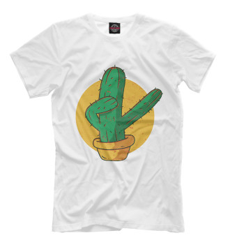Мужская Футболка Dabbing cactus