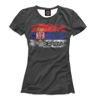 Женская Футболка Serbia