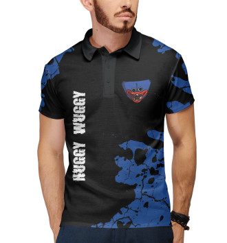 Мужское Рубашка поло Хаги Ваги | Брызги (синий)