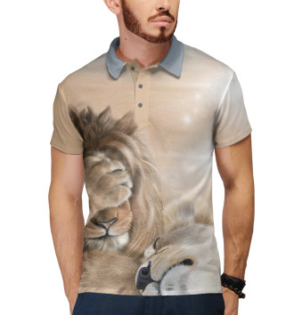Мужское Рубашка поло Львы