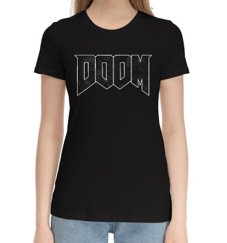 Женская Хлопковая футболка DOOM