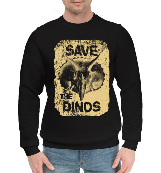 Мужской Хлопковый свитшот Save the dinos