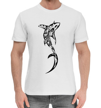 Мужская Хлопковая футболка Shark tattoo