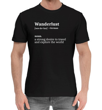 Мужская Хлопковая футболка Wanderlust