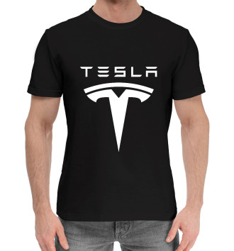 Мужская Хлопковая футболка Tesla