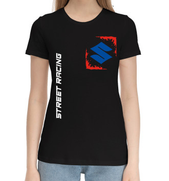 Женская Хлопковая футболка Сузуки - Racing
