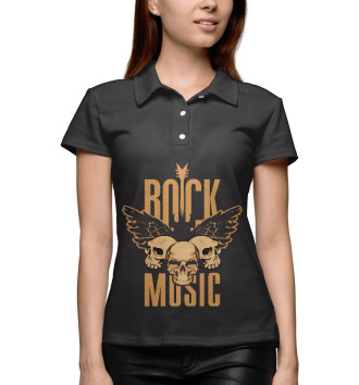 Женское Рубашка поло Rock Music