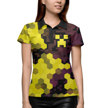Женское Рубашка поло Minecraft / Майнкрафт