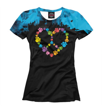 Женская Футболка Heart peace sign shirt!