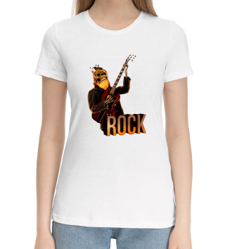 Женская Хлопковая футболка Рок