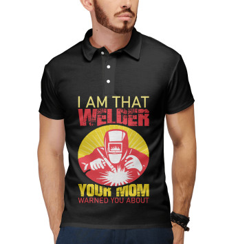 Мужское Рубашка поло Сварщик (Welder)
