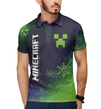 Мужское Рубашка поло Minecraft - Snow