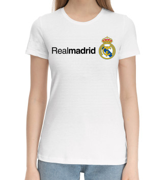 Женская Хлопковая футболка Real Madrid