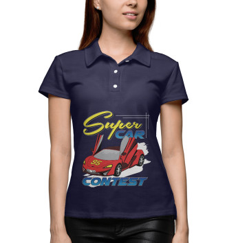 Женское Рубашка поло Super Car