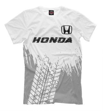 Мужская Футболка Honda Speed Tires (белый фон)