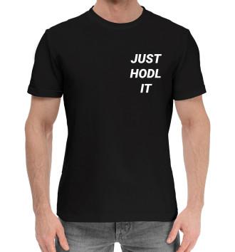 Мужская Хлопковая футболка Crypto - Just Hodl It