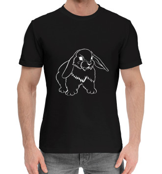 Мужская Хлопковая футболка Толстый кролик