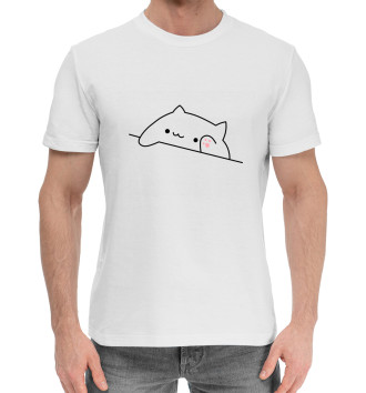 Мужская Хлопковая футболка Bongo Cat