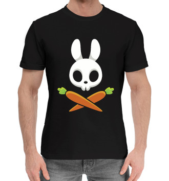 Мужская Хлопковая футболка Череп кролика