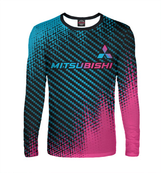 Мужской Лонгслив Mitsubishi Neon Gradient цветные полосы