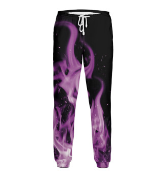Мужские Спортивные штаны Фиолетовый огонь - неон