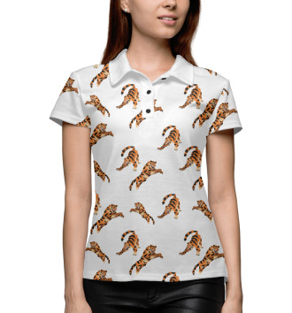 Женское Рубашка поло Щетинистые тигры