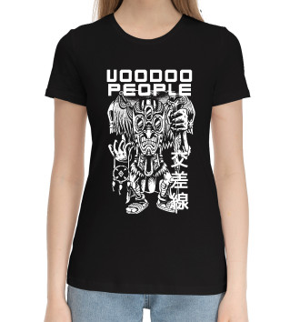 Женская Хлопковая футболка Вуду Люди