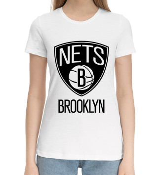 Женская Хлопковая футболка Brooklyn Nets