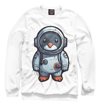 Свитшот для девочек Пингвин-космонавт