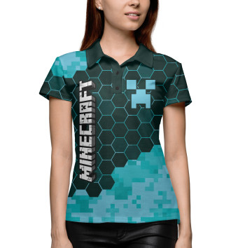 Женское Рубашка поло Minecraft / Майнкрафт