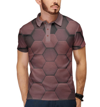 Мужское Рубашка поло 3D Плиты