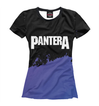 Женская Футболка Pantera Purple Grunge