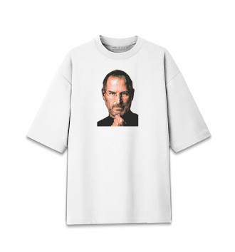 Женская Хлопковая футболка оверсайз Стив Джобс