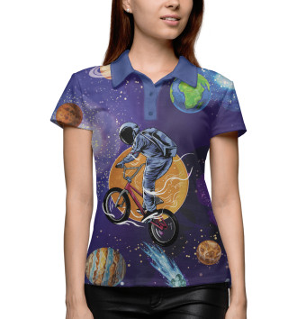 Женское Рубашка поло Space bicycle