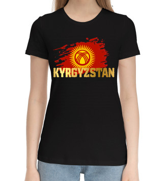 Женская Хлопковая футболка Kyrgyzstan