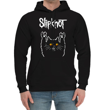 Мужской Хлопковый худи Slipknot Rock Cat