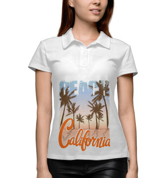Женское Рубашка поло California