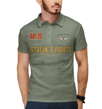 Мужское Рубашка поло Сталинский маршрут (Ант-25)