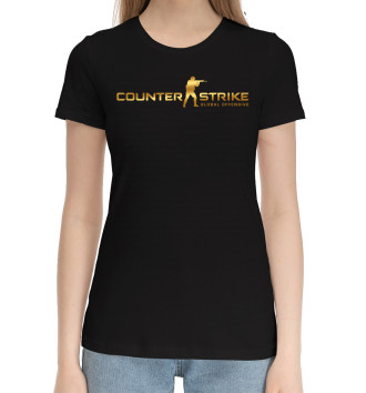 Женская Хлопковая футболка Counter-Strike