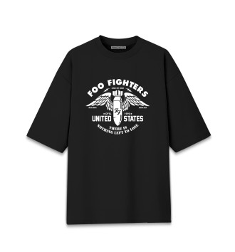 Мужская Хлопковая футболка оверсайз Foo Fighters