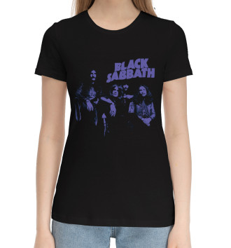 Женская Хлопковая футболка Black Sabbath