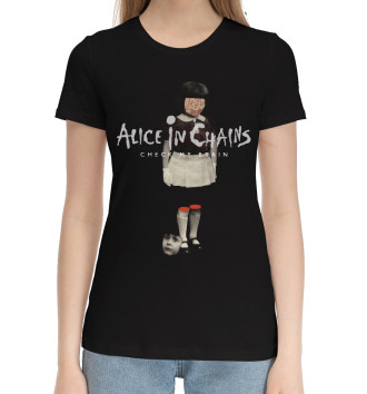 Женская Хлопковая футболка Alice In Chains