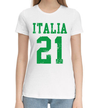 Женская Хлопковая футболка Italia 21