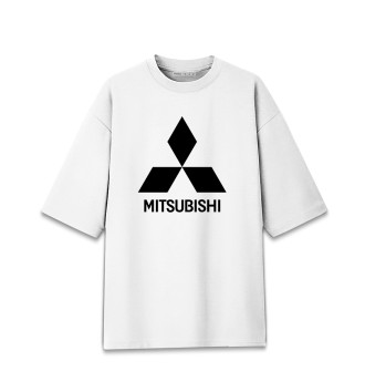 Женская Хлопковая футболка оверсайз Mitsubishi