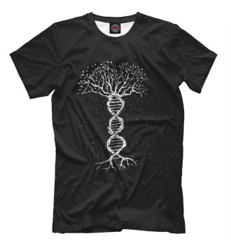 Мужская Футболка ДНК дерево